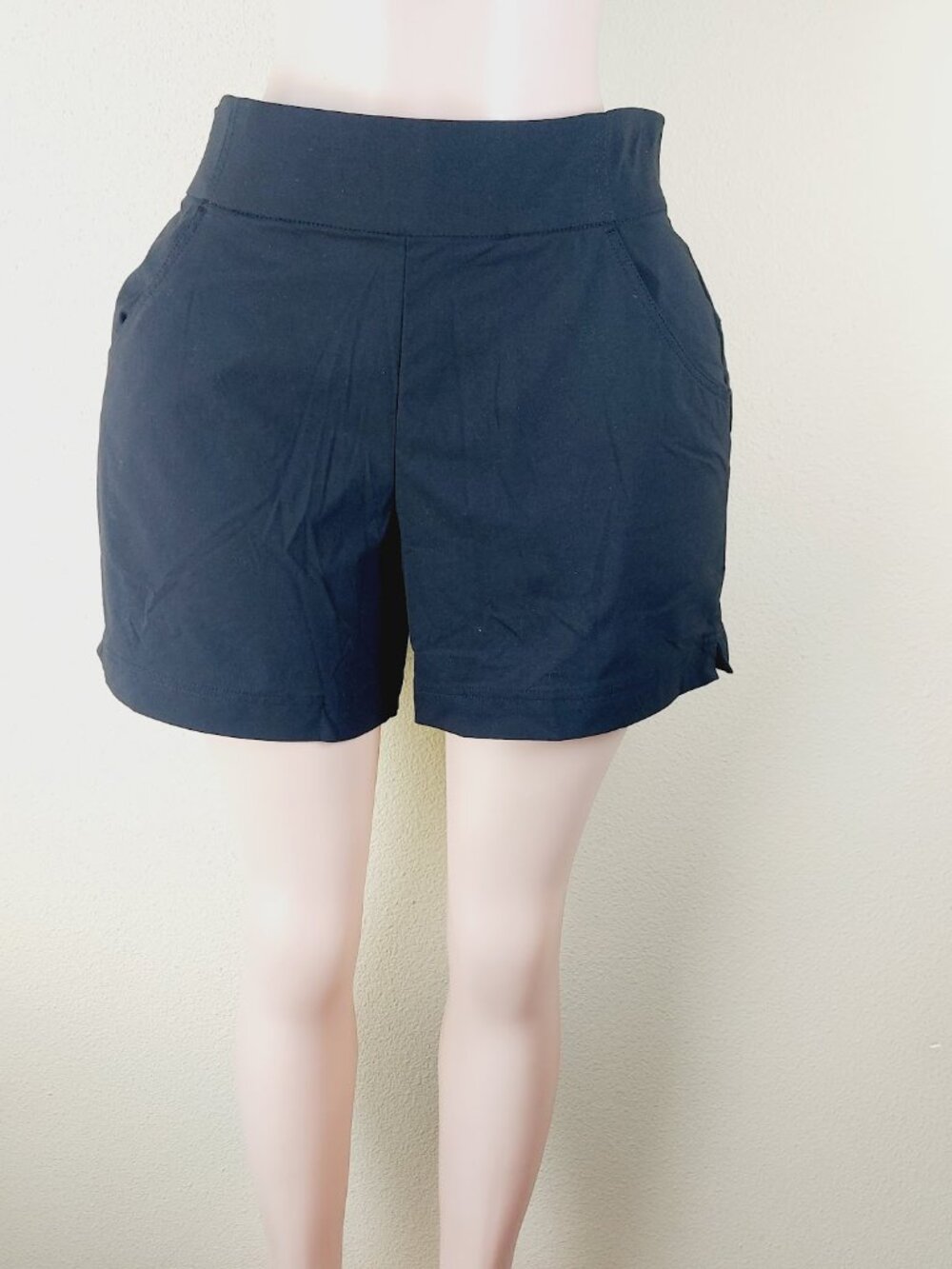 Columbia Women's Black Anytime Elastic Waist Pull-On Casual Shorts Size L - Picture 2 of 9